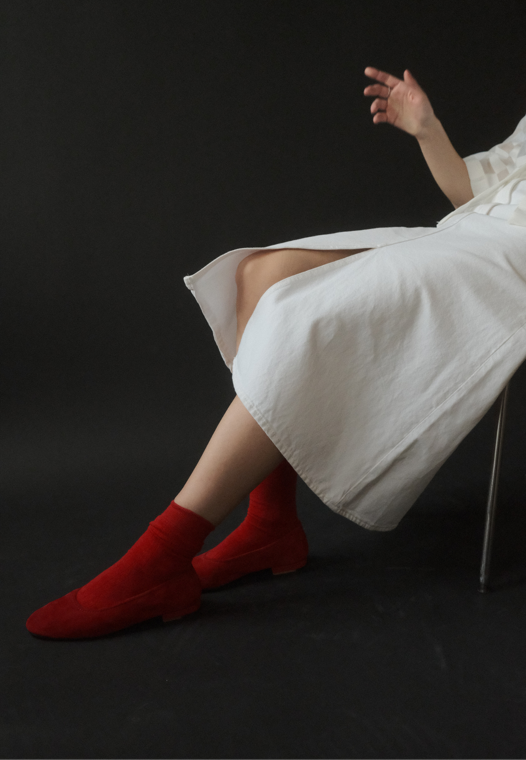 MARGOT FLATS | RED SUEDE