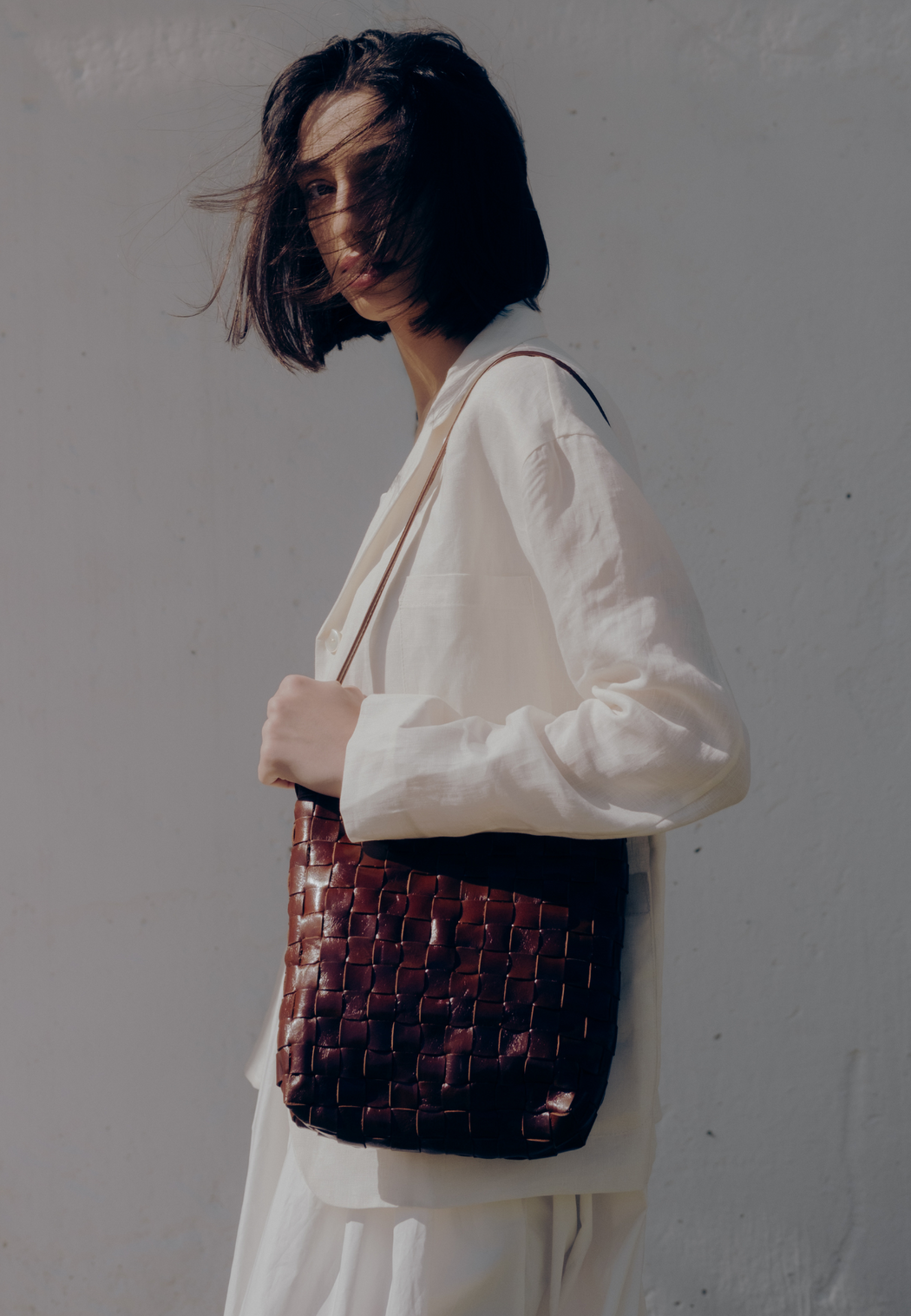 Shaker Bag — Walnut — Narrow Weave