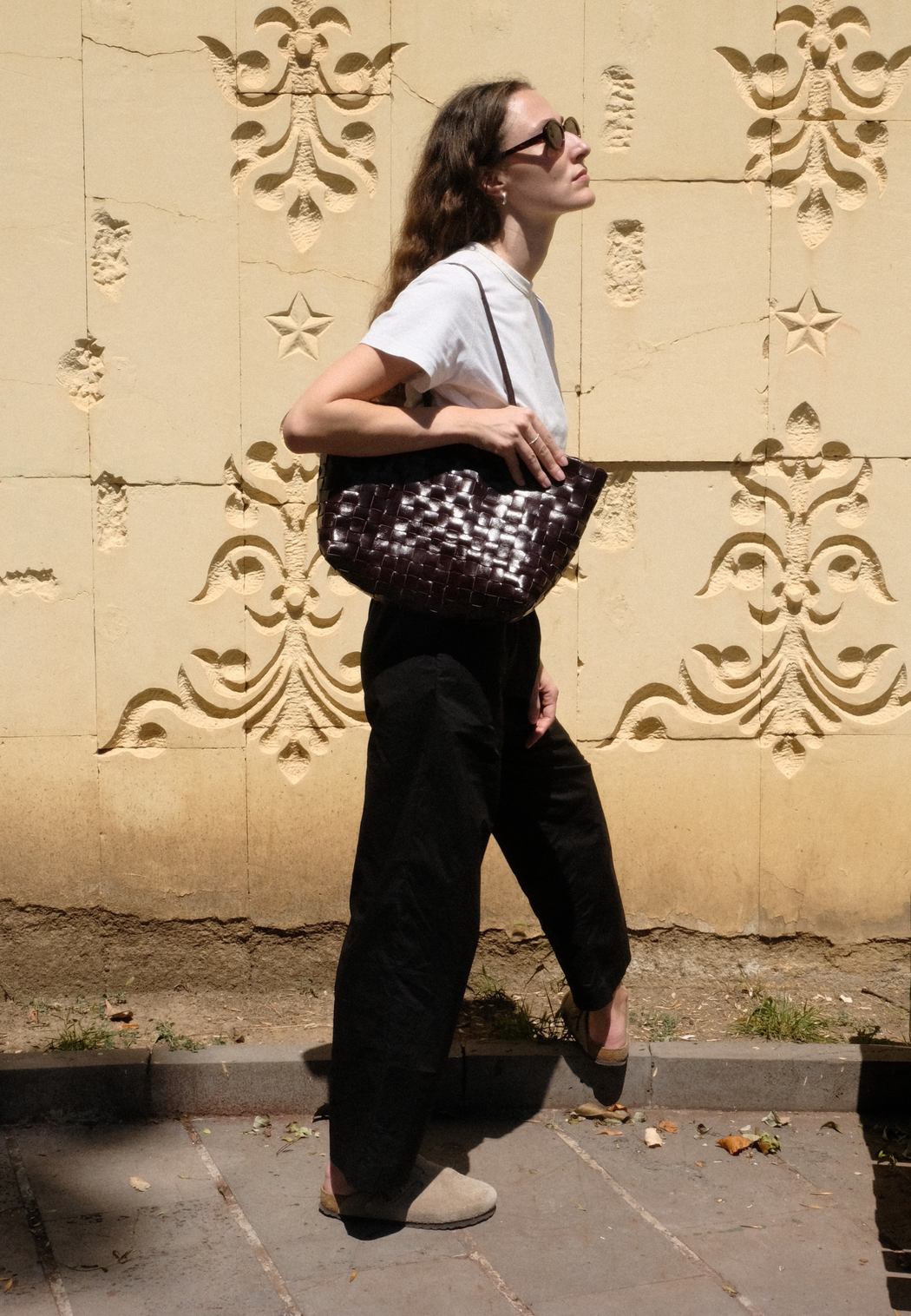 SHAKER BASKET BAG | WINE BROWN