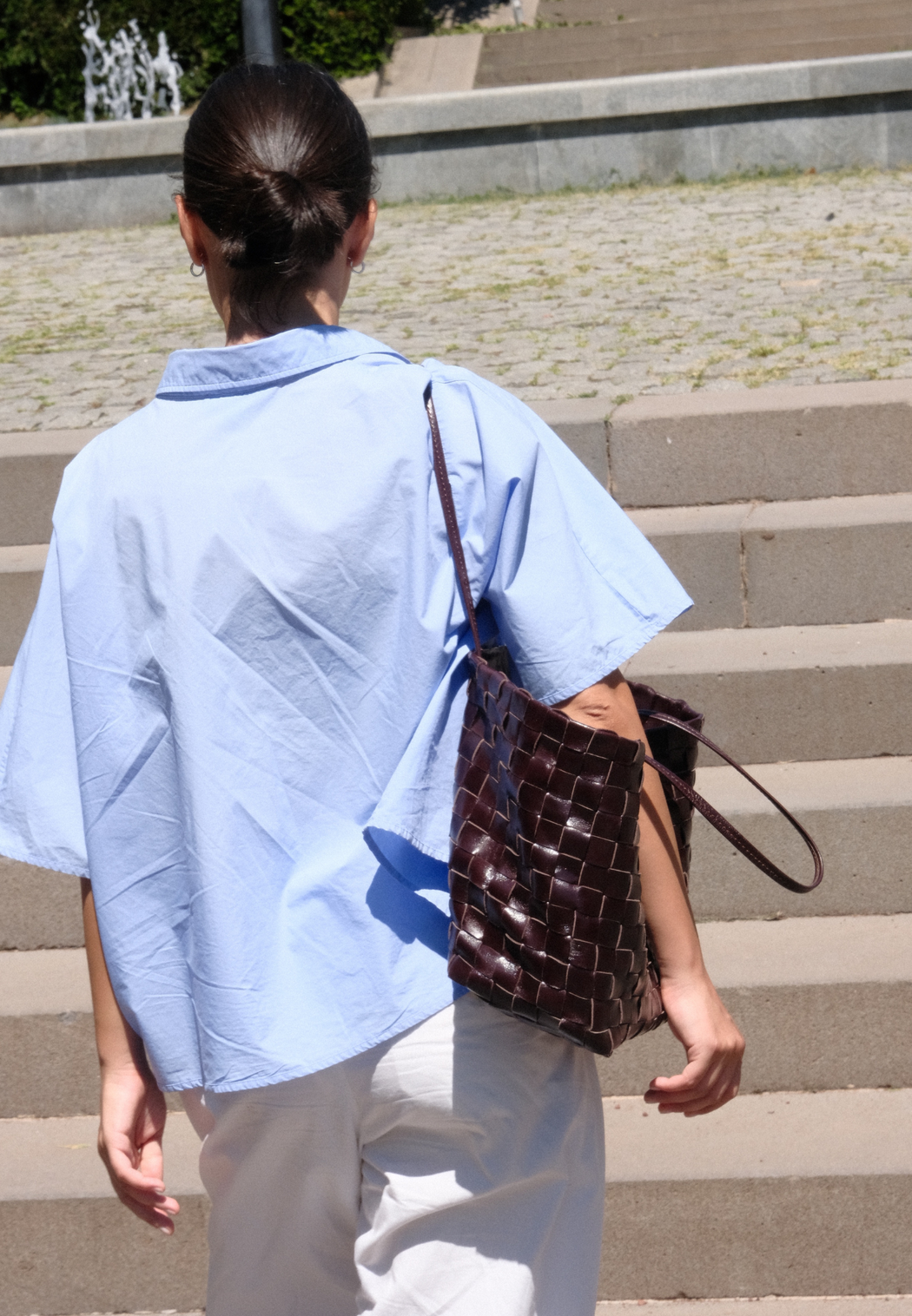 SHAKER BASKET BAG | WINE BROWN