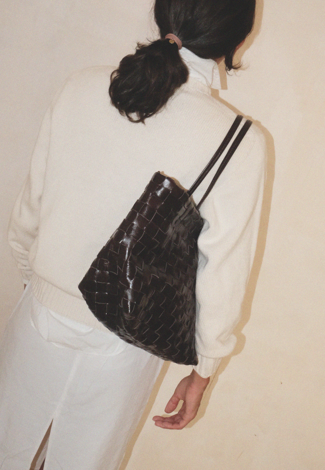 SHAKER BASKET BAG | WINE BROWN