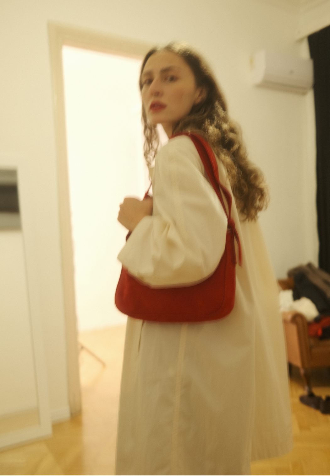 Suede Bag | Red