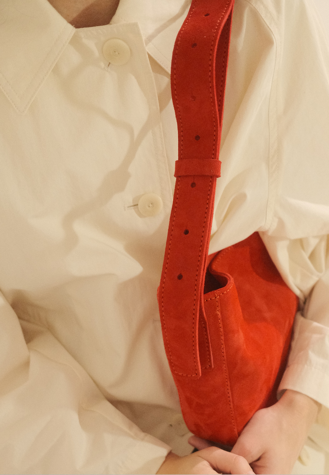 Suede Bag | Red