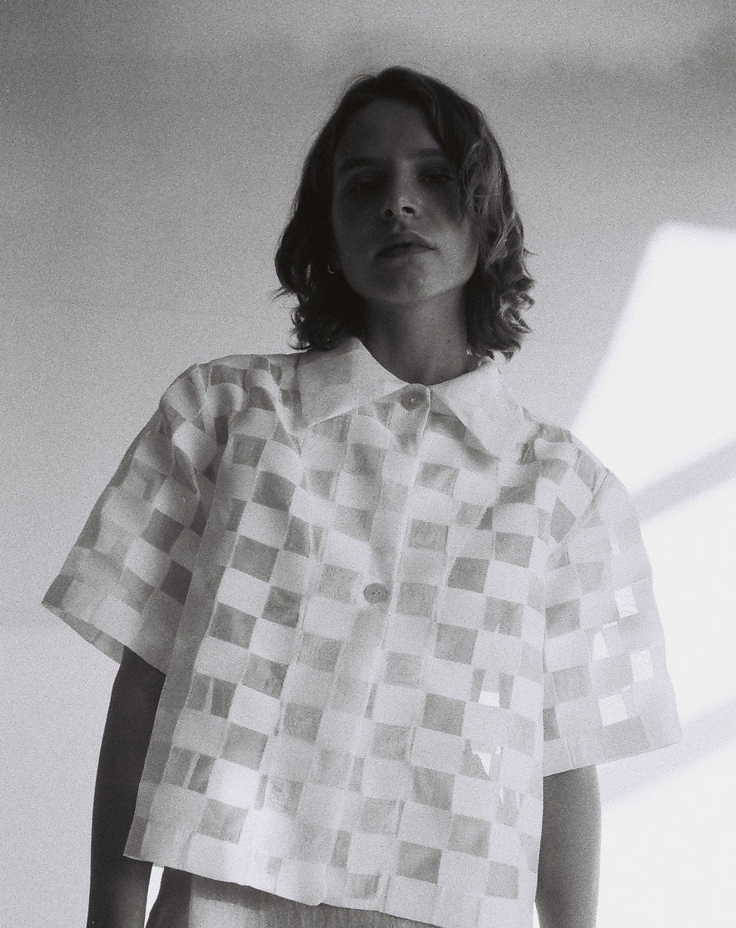 CHECKED SHIRT — WHITE