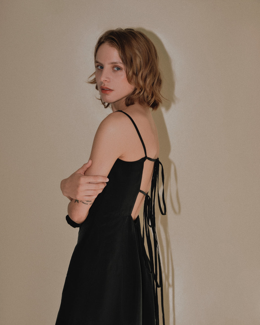 IVY DRESS — BLACK