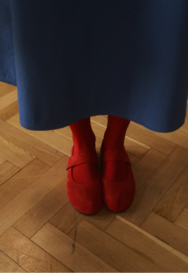 Mary Janes Velcro | True Red