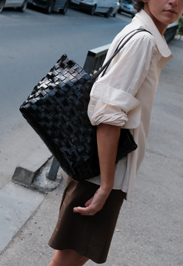 Shaker Basket Bag | Black