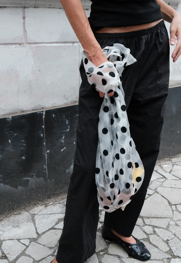POLKA DOT SHOULDER TOTE