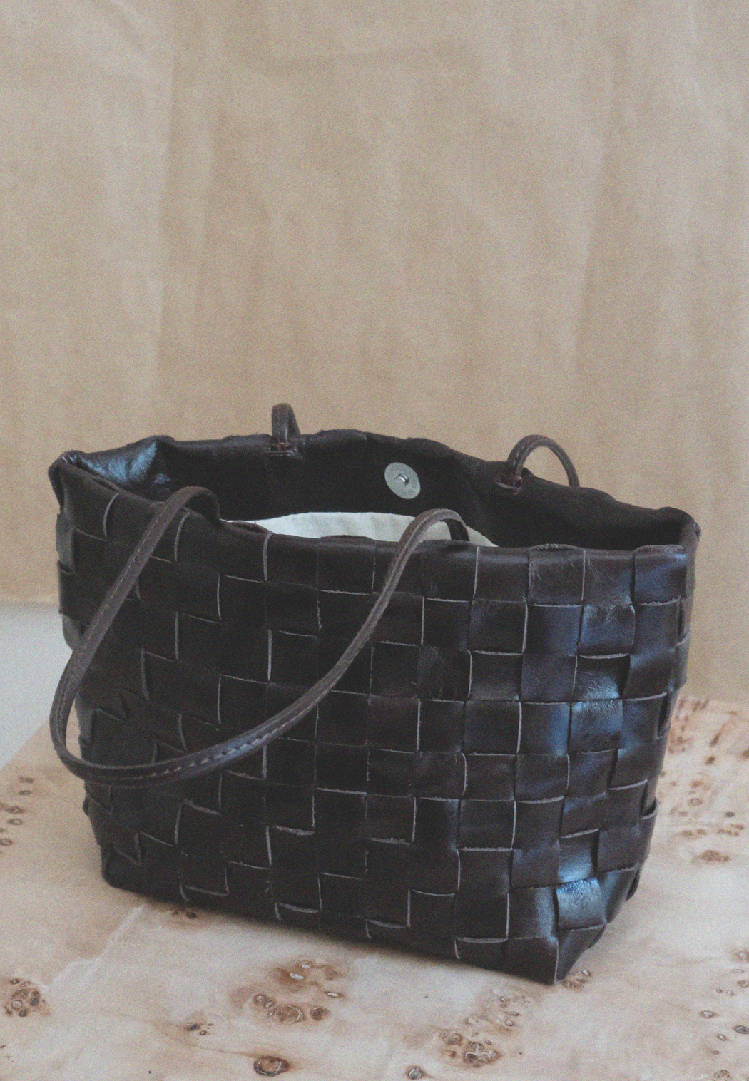 SMALL SHAKER BASKET | WINE BROWN